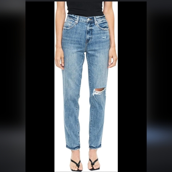 NEW Pistola Presley High Rise Relaxed Roller Jean Distressed Straight Leg Luxury - Picture 1 of 14